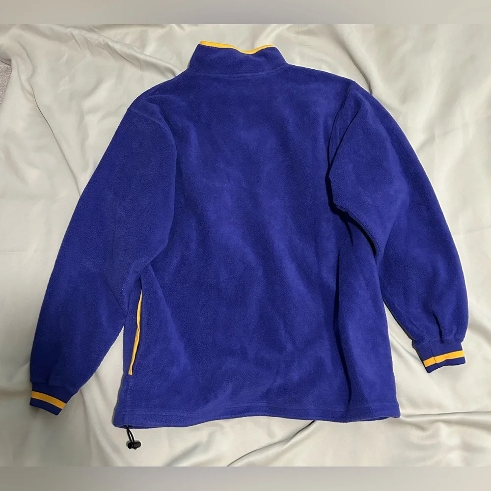 Vintage NFL Minnesota Vikings Football Purple Fleece Quarter Zip Pullover - M